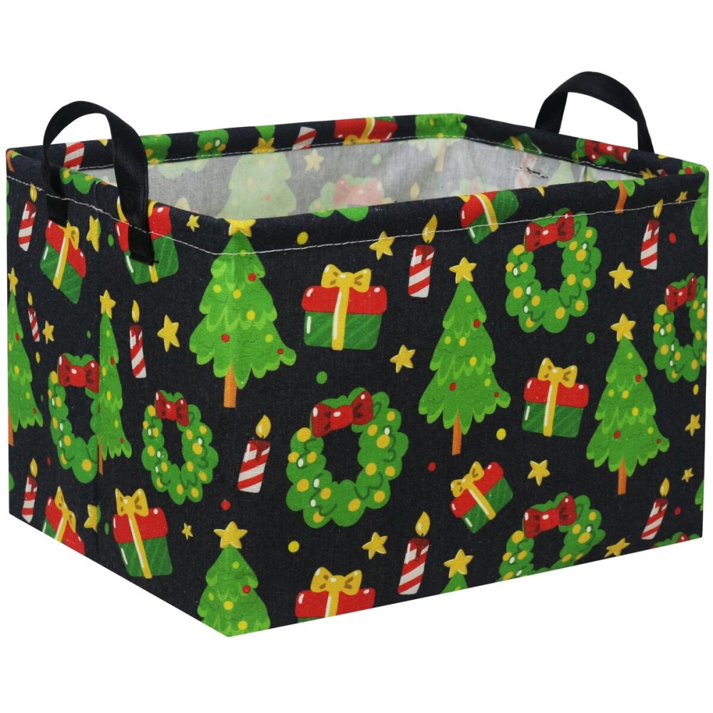 HIYAGON Rectangular Basket Box Organizer for Families - Baby Storage Bin for Boy and Girls - Christmas Room Decor