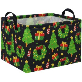 HIYAGON Rectangular Basket Box Organizer for Families - Baby Storage Bin for Boy and Girls - Christmas Room Decor