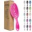Ninabella Spiral Hairbrush - Detangle Hair Brush - For Brushing Wet or Blow Dry Hair - Detangler Vent Brush - Neon Pink