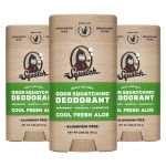 Dr. Squatch Natural Deodorant for Men - Odor-Squatching Aluminum Free - Cool Fresh Aloe (2.65 oz, 3-Pack)