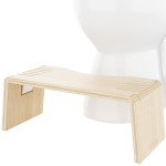 Squatty Potty Oslo Oak Folding Toilet Stool - Compact, Stylish, and Space-Saving Design for Better Bathroom Posture, Durable Oak, No Assembly Required
