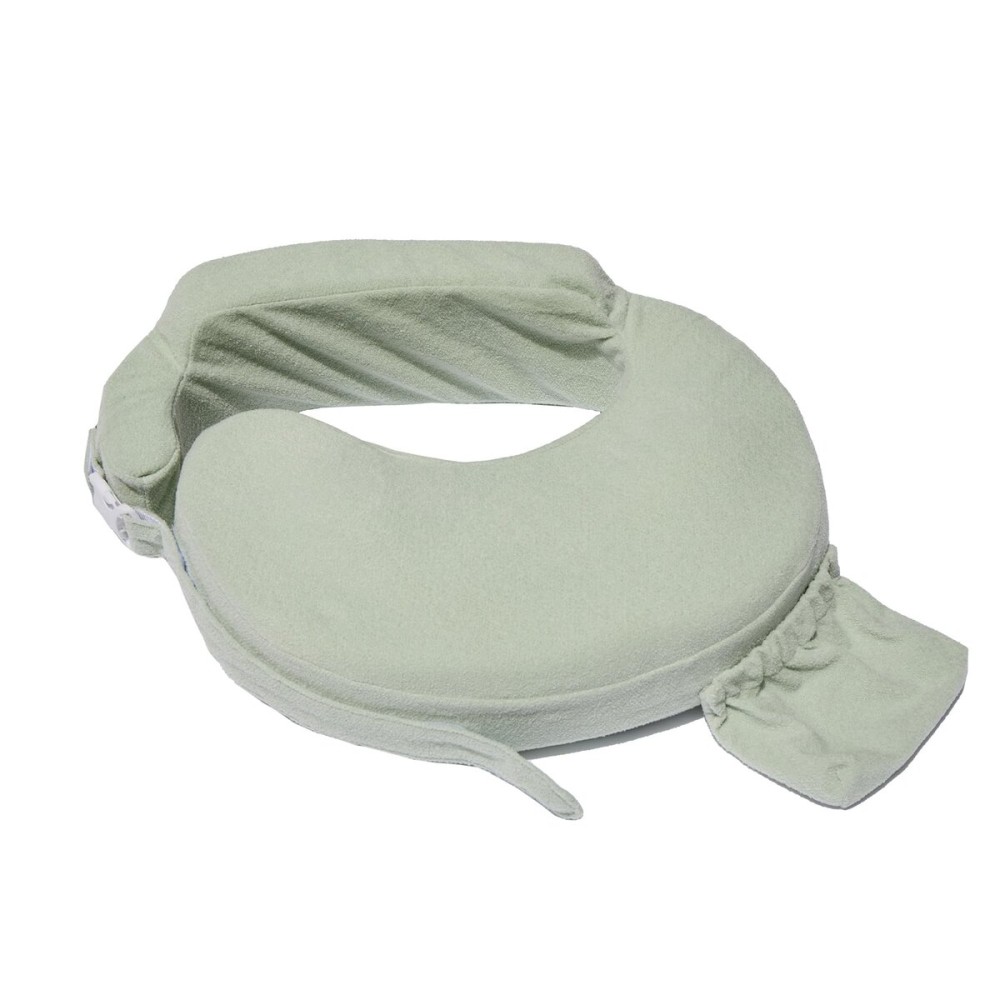 My Brest Friend Nursing Pillow - Deluxe - Enhanced Comfort w/Slipcover - Ergonomic Breastfeeding Pillow for Ultimate Support for Mom & Baby - Adjustable Pillow W/Handy Side Pocket, Spring Green