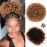 Rosmile Afro Puff Drawstring Ponytail Extension for Black Women - Premium Ombre Brown T1B/30 80g Short Synthetic Natural Hair Clip On Kinky Curly Bun