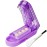 JohnBee Pill Cutter Splitter for Small and Tiny Pills. Adjustable Pill Splitter Accurately Cuts Multiple Pills at Once. Sharp Blade with Safety Guard. Non-Slip Silicone Edge (Dark Purple)
