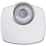 Adamson A25 Scales for Body Weight - Up to 400 LB - 5.3 Dial on 12.4 x 10.2 Platform - Anti-Skid Rubber Surface - High Precision Bathroom Scale Analog - Durable with 20-Year Assurance - Full White