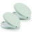 Getinbulk Compact Mirror for Purse, Set of 2 Double-Sided 1X/2X Magnifying Metal Pocket Makeup Mirrors(Round, Cyan)