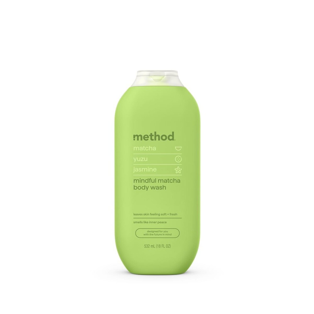Method Body Wash, Mindful Matcha, Matcha + Yuzu + Jasmine notes, 18oz