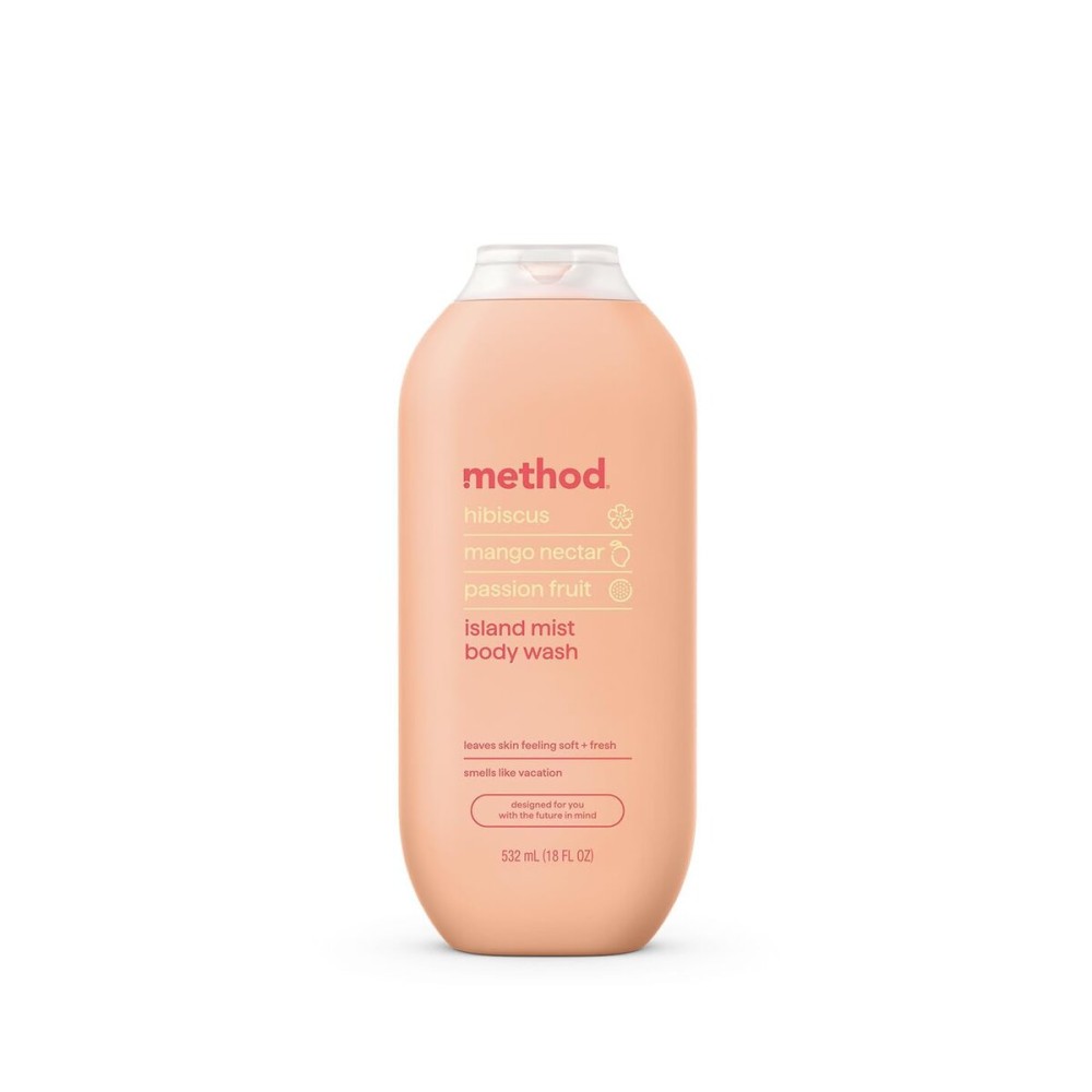 Method Body Wash, Island Mist, Hibiscus + Mango Nectar + Passion Fruit notes, 18oz