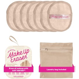 The Original MakeUp Eraser 7-Day Set, Erase All Makeup With Just Water, Including Waterproof Mascara, Eyeliner, Foundation, Lipstick, Sunscreen, and More! (Sweet Cream), 7ct