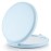 Getinbulk Compact Mirror for Purse, Set of 2 Double-Sided 1X/2X Magnifying Metal Pocket Makeup Mirrors(Round, Light Blue)