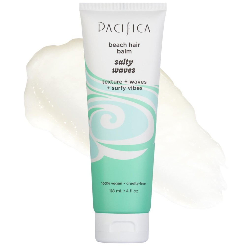 Pacifica Salty Waves Beach Hair Balm, 5-in-1 Styling Balm Designed to Hydrate & Nourish Hair, Vegan & Cruelty-Free, 4 Fl Oz