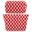 SOIDRAM 2 Pcs Checkered Makeup Bag Large Cosmetic Bag Toiletry Bag Makeup Pouch Travel Bag Organizer Cute Makeup Brushes Aesthetic Accessories Storage Bag for Women Red
