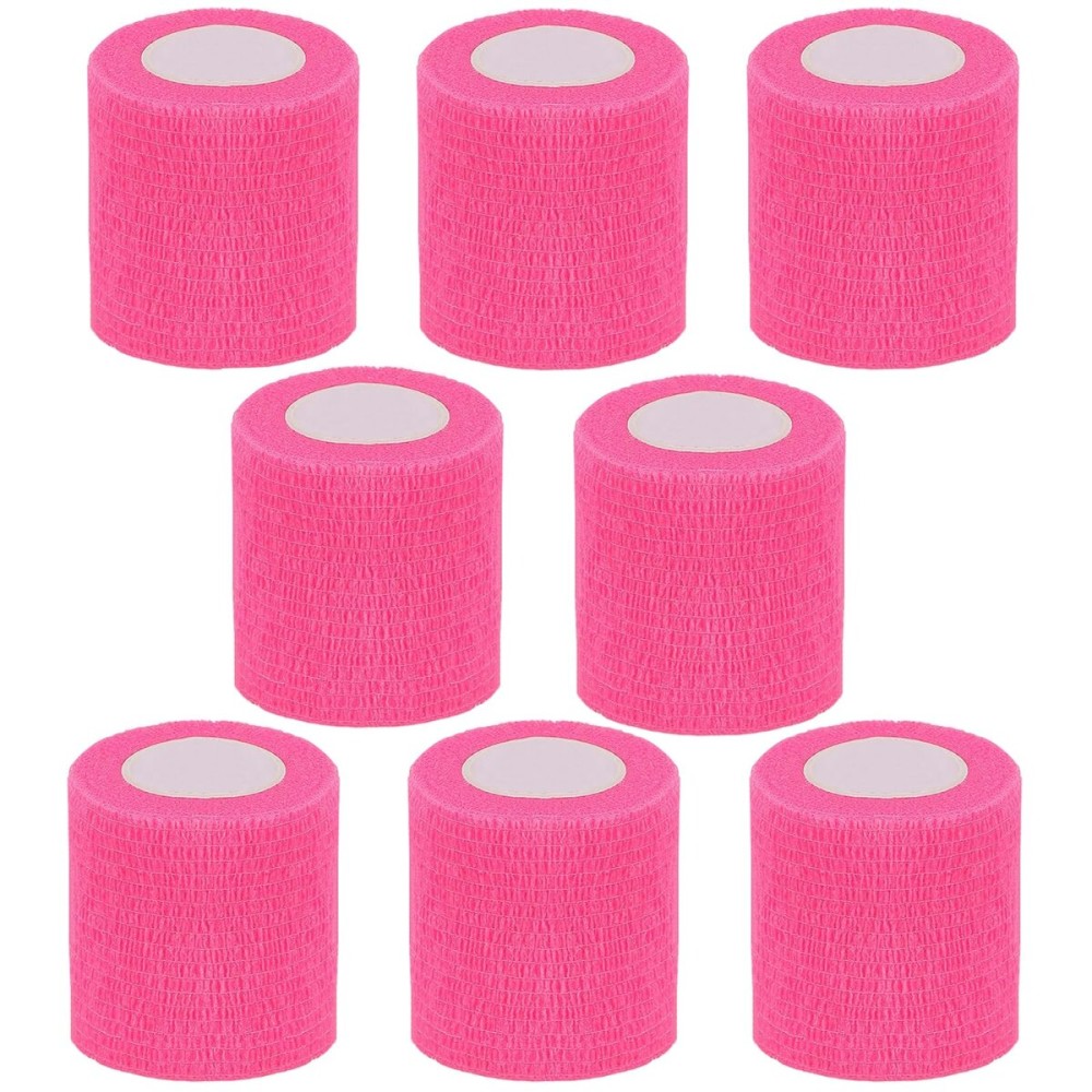 CIYAGPOOU Self Adhesive Bandage Wrap,2 Inch Pink Breathable Elastic Cohesive Bandages, Vet Wrap Sports Tape Bulk for First Aid Supplies, Wrist Sprains Protection