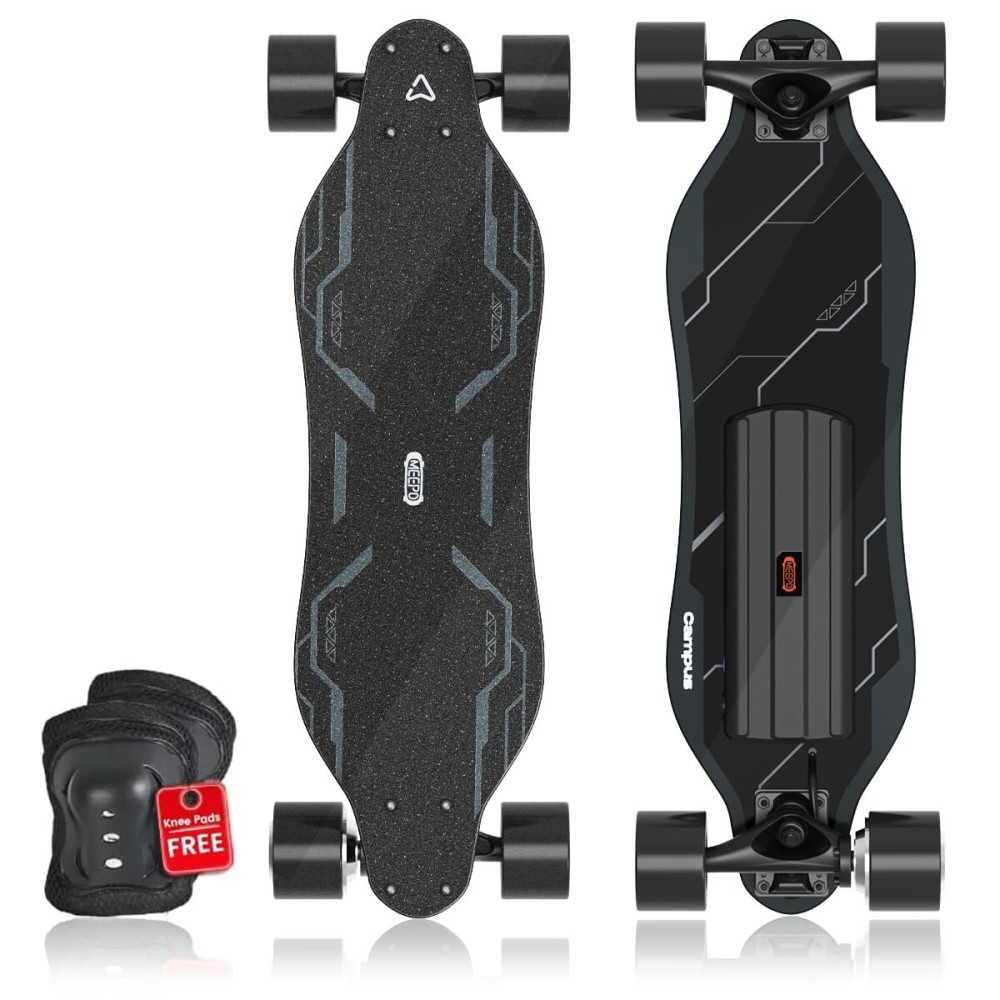 MEEPO Campus V5 Series/Envy Electric Skateboard with Remote, Top Speed Up to 29 Mph, 4 Speed Smooth Braking, Easy Carry Handle Design, Suitable for Adults & Teens