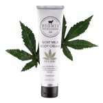 Dionis Goat Milk Skincare 3.3 oz Unscented Hemp Body Cream - Travel Size Hand Lotion For Hydrating & Moisturizing Dry Skin - Made In The USA - Cruelty Free & Paraben Free