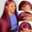 bunGiol 13x6 99j Burgundy Lace Front Wigs Human Hair Pre Plucked HD Straight Lace Front Wigs Human hair Glueless Red Wig Wine Red Colored Lace Front Wigs For Women 180 Density 22 Inch