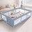 XVISHX 74 x 50 Inch Baby Playpen, Playpen for Babies and Toddlers, Baby Play Pen Playard for Indoor & Outdoor Active Center Game Fence, with Skin-Friendly Fabric and Soft Breathable Mesh, Grey