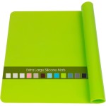 Extra Large Silicone Mat, Kitchen Counter Mat Placemats for Kids Silicone Mats for Countertop, Nonstick Silicone Table Mat for Baking Pastry Crafts Heat-Resistant Silicone Pad, 27.6\'\' x 19.7\'\', Green