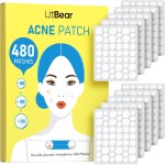 LitBear Pimple Patch Bulk, 480 Patches 3 Size Acne Patches for Face, Hydrocolloid Spot Stickers for Covering Zits, Blemishes, and Breakouts, Suitable for All Skin Types