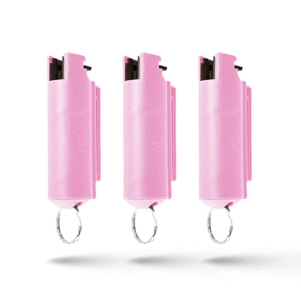 Guard Dog Security Quick Action Pepper Spray Self Defense Keychain, Maximum Strength 1.44 MC, OC Spray, 16-Foot Range, Twist-Lock Safety, Belt Clip for Easy Carry for Women and Men, Made in USA