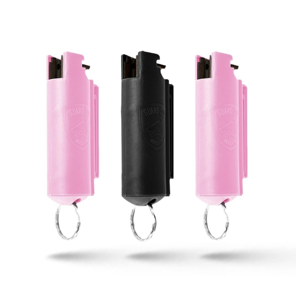 Guard Dog Security Quick Action Pepper Spray Self Defense Keychain, Maximum Strength 1.44 MC, OC Spray, 16-Foot Range, Twist-Lock Safety, Belt Clip for Easy Carry for Women and Men, Made in USA