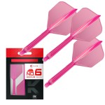 Target Darts K Flex Integrated Dart Flights and Shafts, No.6 Pink (Medium) | Pack of 3 K-Flex - No6, Kflex All in One Moulded Dart Flight & Stem | Professional Dart Accessories