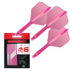 Target Darts K Flex Integrated Dart Flights and Shafts, No.6 Pink (Intermediate) | Pack of 3 K-Flex - No6, Kflex All in One Moulded Dart Flight & Stem | Professional Dart Accessories