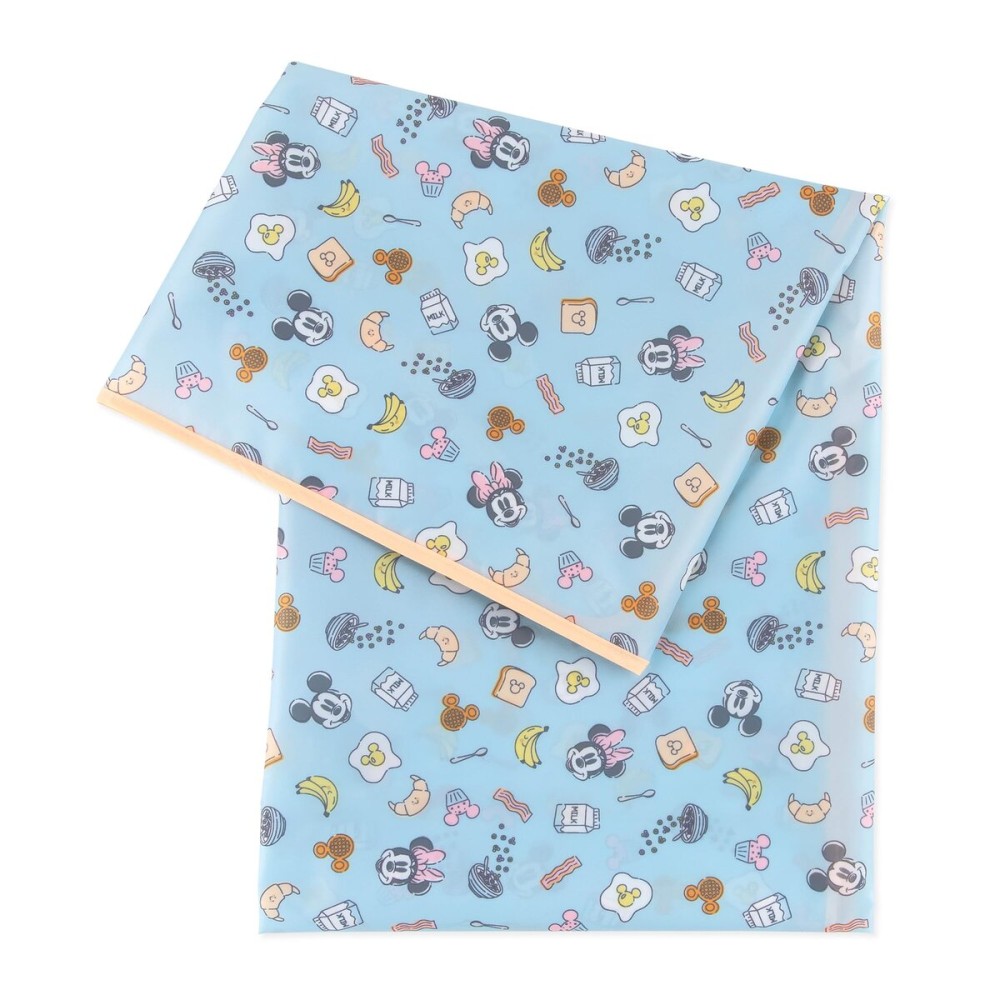 Bumkins Disney Baby Splat Mat for Under High Chair, Babies Toddlers Eating Mess Mat, Waterproof Reusable Cloth for Arts and Crafts, Play Mat for Kids, Floor or Table, Fabric 42inx42in, Mickey & Minnie