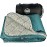 DOWN UNDER OUTDOORS Large Waterproof Windproof Extra Thick 340 GSM Quilted Sherpa Fleece Stadium Blanket, Machine Washable Camping Picnic & Outdoor, Beach, Dog, 82 x 55 (Teal/Heather Grey)