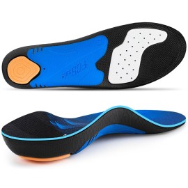 PCSsole Comfort Running Insoles for Flat Feet - Orthotic Inserts with Medium Arch Support for Daily Wear, Sports & Anti-Fatigue - Shock Absorption, Stability, Foot Pain Relief for Men & Women