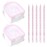 Rolabling Nail Soaking Bowl Set 2PCS Nail Soak Off Bowl with 5PCS Acrylic Sticks Nail Cuticle Pusher Manicure Remover Tool Kit (7, Pink)