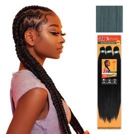 Sensationnel X-pression prestretched braiding hair - 3x braid 58 inch all kanekalon flame retardant synthetic braid for box braids and twists (1 pack, SAGEGREEN)