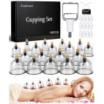 Eambond Cupping Kit for Massage Therapy, Silicone Physical Chinese Therapy Cupping Set at Home, Professional Muscle Cupping Tool with Pump & Vacuum Cups for Cellulite Reduction