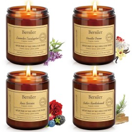 4 Pack Candles for Home Scented, Scented Candles Gift Set for Women, Aromatherapy Candle, 28 oz Soy Candle for Stress Relief and Relax Gift, Christmas, Birthday, Valentine Gifts