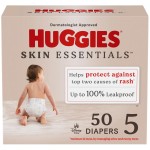 Huggies Size 5 Diapers, Skin Essentials Baby Diapers, Size 5 (27+ lbs), 50 Count