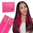 WENNALIFE Hot Pink Clip in Hair Extensions Real Human Hair 35g 6pcs 14 Inch Colored Hair Extensions for Kids Women Colorful Hair Pieces Pop-up Style Straight Extensiones De Cabello Humano Con Clip