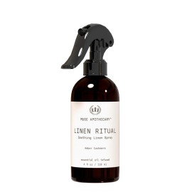 Muse Apothecary Linen Ritual - Aromatic, Soothing, and Relaxing Linen Mist, Laundry and Fabric Spray - Infused with Aromatherapy Essential Oils - 4 oz, Amber Cashmere
