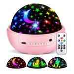 COOLNIGHT Unicorn Night Light Star Projector for Kids, 3 Films+93 Colors Kids Projector Night Light,360 Rotating All Night, Remote+Dimmable+Timer,3 Year Old Girl Gifts,4 Year Old Girl Birthday Gifts