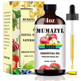 Apple Essential Oil, Apple Oil 4 Fl Oz 120ML for Diffuser Humidifier Yoga Cleaning DIY Candle Soap Making Essential Oils