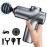 LEERCON Deep Tissue Mini Massage Gun, Muscle Percussion Massager for Athletes, 4 Massages Head and 6 Speeds for Pain Relief, Grey