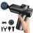 LEERCON Deep Tissue Massage Gun Portable, Mini Electric Muscle Massager, Suitable for Relieving Back, Neck and Body Pain, with 4 Heads and 6 Speeds, Black