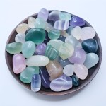 SigMntun Tumbled Fluorite Crystal Stone Set - 72 Pcs, 0.5 10 oz Handpicked Tumbled Gemstones Rocks, Pebbles for Reiki, Chakra, Healing, Home Decor, 0.5 - Fluorite