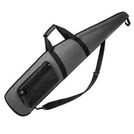 RAVOINCC Rifle Case Soft Shotgun Cases - Water Resistant Gun Carry Bag for Scoped Rifles with 3 Accessory Pockets Adjustable Shoulder Strap Available Length in Grey 46 Inch