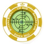 SlopeMaster ProGreen Reader - Golf Ball Marker with High Precision Green Reading Aid Golf Accessories for Men Women (Orange-Yellow)