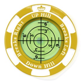 SlopeMaster ProGreen Reader - Golf Ball Marker with High Precision Green Reading Aid Golf Accessories for Men Women (Orange-Yellow)