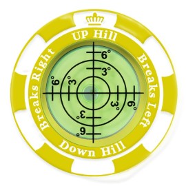 SlopeMaster ProGreen Reader - Golf Ball Marker with High Precision Green Reading Aid Golf Accessories for Men Women (Yellow)