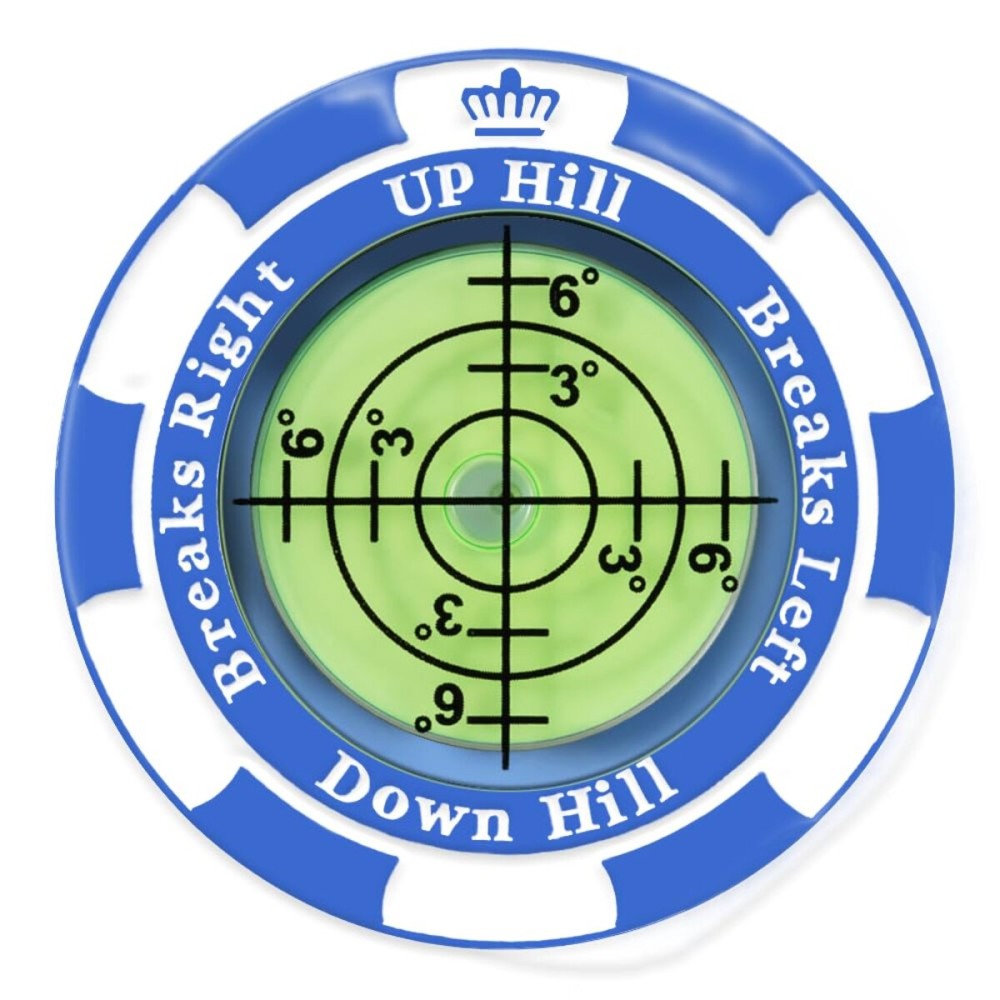 Prodigora SlopeMaster ProGreen Reader - Golf Ball Marker with High Precision Green Reading Aid Golf Accessories for Men Women (Bright Blue)