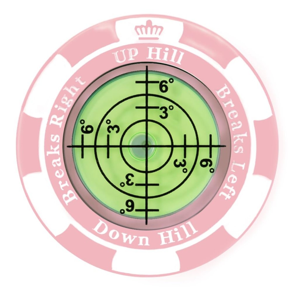 Prodigora SlopeMaster ProGreen Reader - Golf Ball Marker with High Precision Green Reading Aid Golf Accessories for Men Women (Pink)