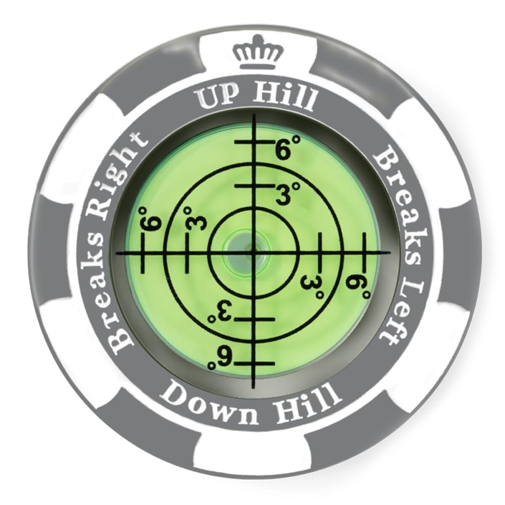 Prodigora SlopeMaster ProGreen Reader - Golf Ball Marker with High Precision Green Reading Aid Golf Accessories for Men Women (Dark Gray)