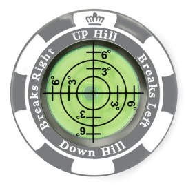 Prodigora SlopeMaster ProGreen Reader - Golf Ball Marker with High Precision Green Reading Aid Golf Accessories for Men Women (Dark Gray)